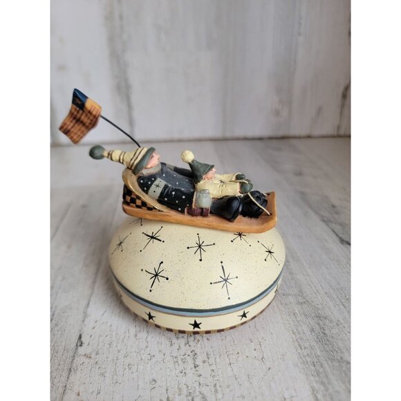 Williraye Studio jingle Bell windup letting Xmas home decor figure - Picture 5 of 8